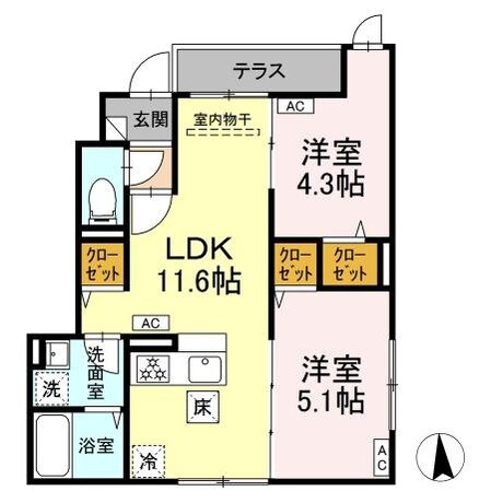 グラナーデ東大泉の物件間取画像